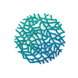 #14 Blue Green Coral Fan Structure