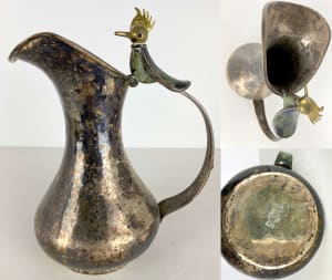 5077 - Silver Mexican Water Jug