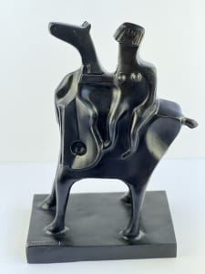 4210 - Woman on Horse with Guitar