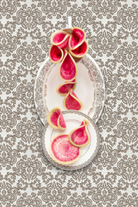 Waterford Lismore Lace with Watermelon Radish