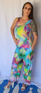 CHLOE SLEEVELESS JUMPSUIT - WINDY