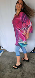 Patti Tunic II - Dark Day Lillies