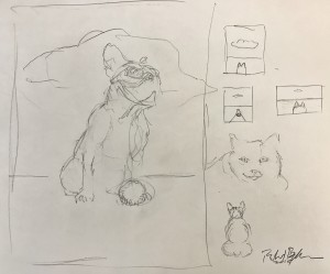 Study for cat and dog beach