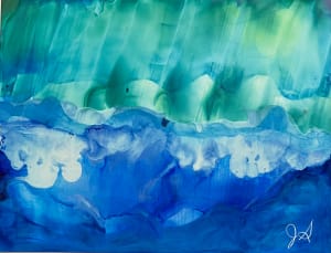 Alcohol Ink Abstract Landscape 0037