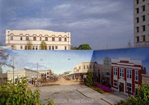 Lafayette 1900 mural by Robert Dafford, Vermilion Street Downtown LFT