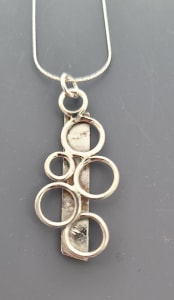 Mixed Sterling Rings Necklace