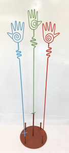 Spiral Hand Garden Stake (green) (stand not included)