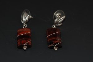 Red Tigereye Earrings