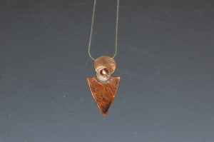 Textured Copper Necklace