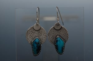 Textured Disk & Blue Opal
