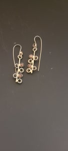 Smokey Quarts Long Bar Earrings