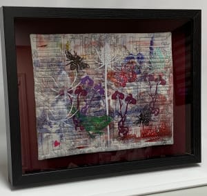 Burgundy Bee (Framed)