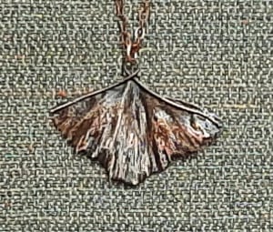 Electro-formed Black Ginko Leaf Necklace