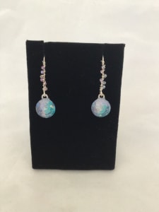 Beaded Wire Drop Earrings (click for more color options)