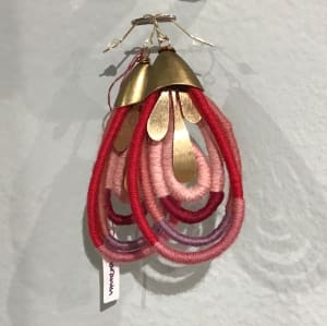 Amaranth Dyed Earrings