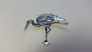 Standing Crane Broach