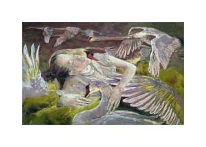 Swooning with the Swans (Unframed print)
