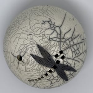 White Crackle Dragonfly Stone