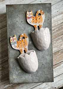 Cat Wall Vase
