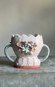 Vase with Applied Flowers III