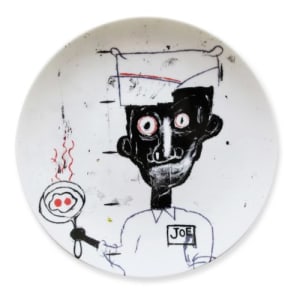 巴斯奇亞"Eyes and Eggs"瓷盤 Basquiat "Eyes and Eggs" plate