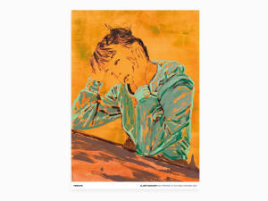 Self-portraits at the table (orange)