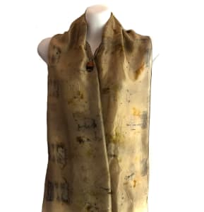 Eco Dyed Silk Scarf ( She oak- Mottlecah/iron)