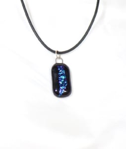 Night Sky Pendant - Star Cluster ( Dichroic blue on Black)