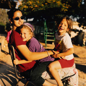 Schoolyard, Kibbutz Ma'aleh Gilboa (Galilee, Israel)