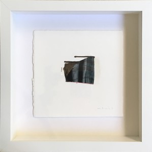 Small blue paper shape with paint