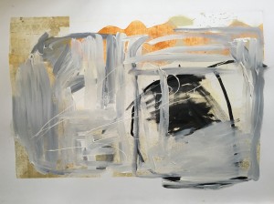 Monoprint and painting on paper