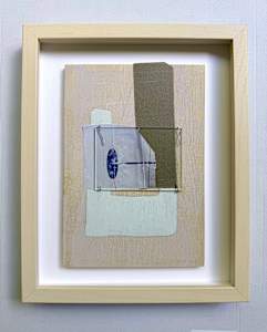 Paper Scraps, Paint, Glass and wire.