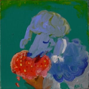 Poodle with Ice Cream Cone