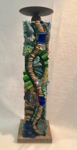 Candlestick, Azurite and Malachite, Short