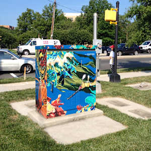 08 Alexandria Vinyl Traffic Control Box Wrap: Seadragon's Surprise & Flutter, 4 of 4