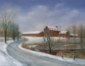Barns at Vassar Farm - Winter
