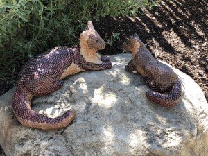Small SculpturesAmerican Marten on faux Boulder #28