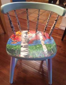 Birch tree single chair