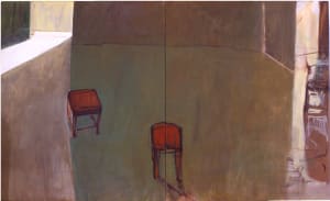 Green Diptych - (Changy Interior/Sans Table)