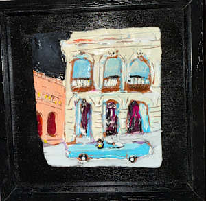 Blue car in Havana