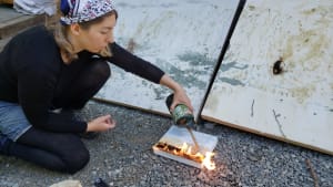 Performance Art / Video Installation - Burning the word REJECTION, without it leaving a mark