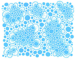 "Pattern Study 20: Light Blue" Drawing 14x11