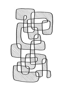 "Whirlwind 91" Drawing 5x7