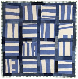 Basketweave - Blue & White