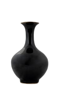 Chinese Republic Porcelain Vases - IX Black with Slender Neck