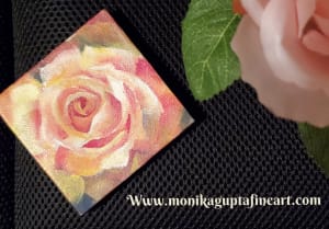 Mini Painting - Yellow Rose