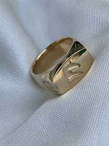 14k Gold Studio Logo Ring