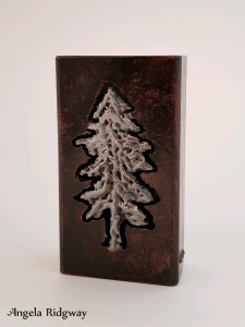 fir tree light box  ~ 5"  (FT04)
