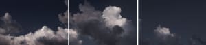 Storm Cloud over Boston Harbor, Dark Sky, Color has Faded
