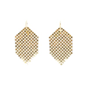 GOLD MESH BANNER EARRINGS